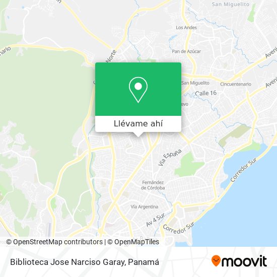 Mapa de Biblioteca Jose Narciso Garay