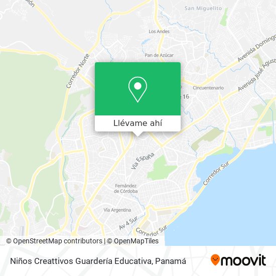 Mapa de Niños Creattivos Guardería Educativa