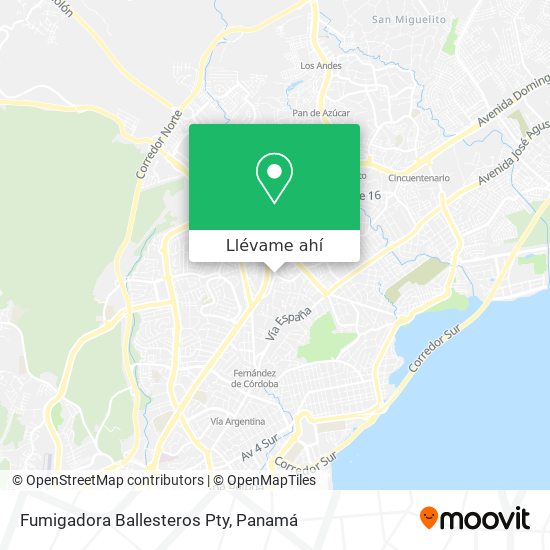 Mapa de Fumigadora Ballesteros Pty