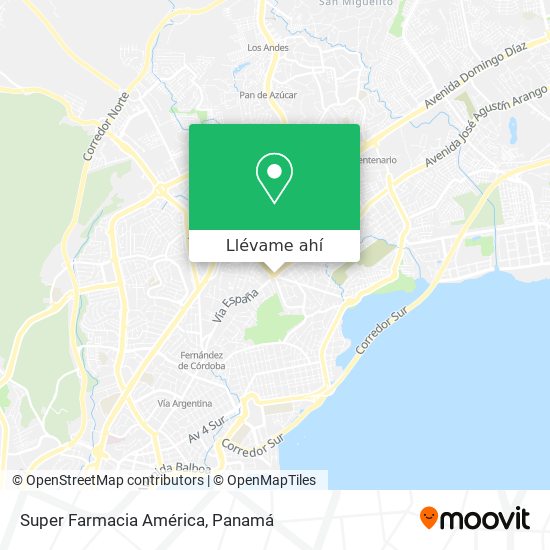 Mapa de Super Farmacia América