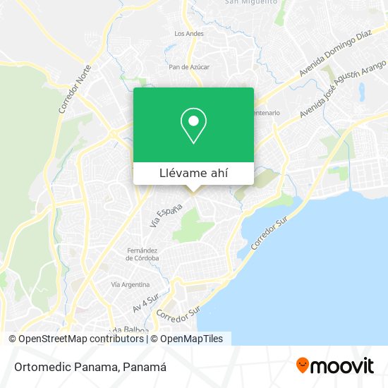 Mapa de Ortomedic Panama