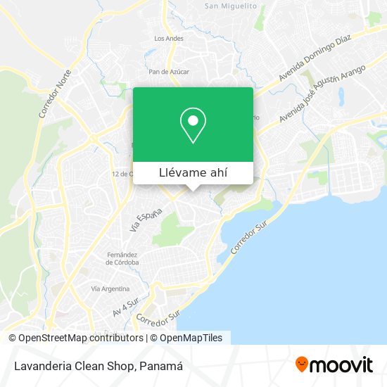 Mapa de Lavanderia Clean Shop