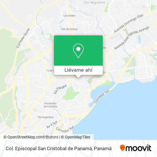 Mapa de Col. Episcopal San Cristóbal de Panamá