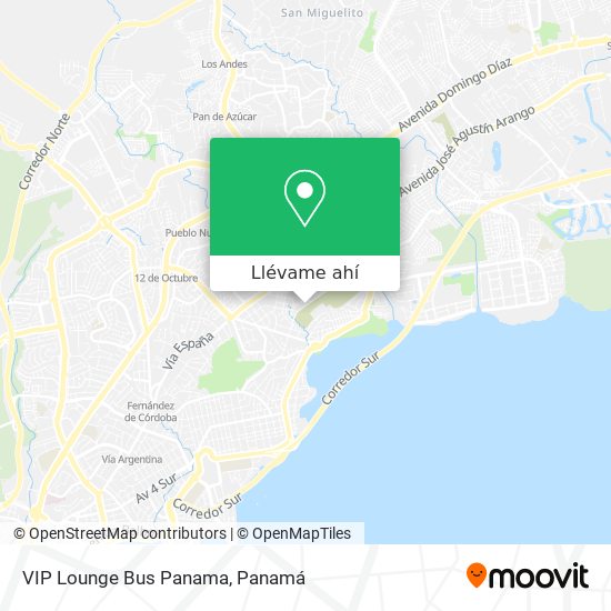 Mapa de VIP Lounge Bus Panama