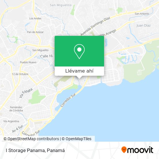 Mapa de I Storage Panama