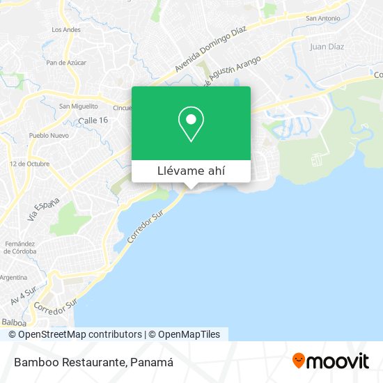 Mapa de Bamboo Restaurante