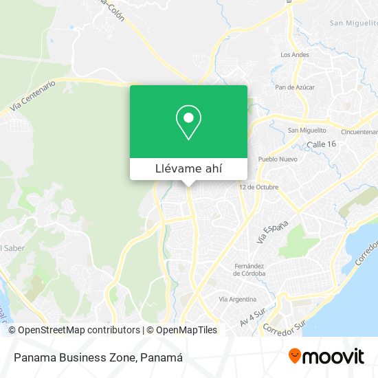 Mapa de Panama Business Zone