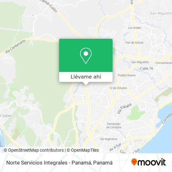 Mapa de Norte Servicios Integrales - Panamá