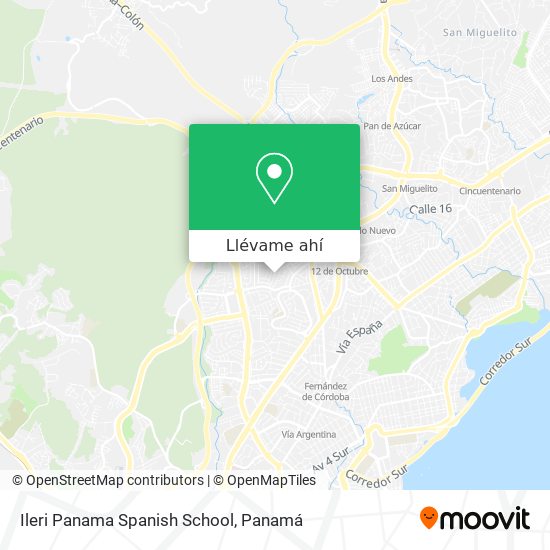 Mapa de Ileri Panama Spanish School