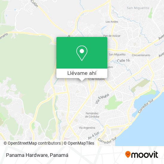 Mapa de Panama Hardware