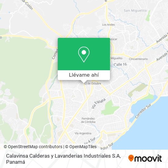Mapa de Calavinsa Calderas y Lavanderias Industriales S.A