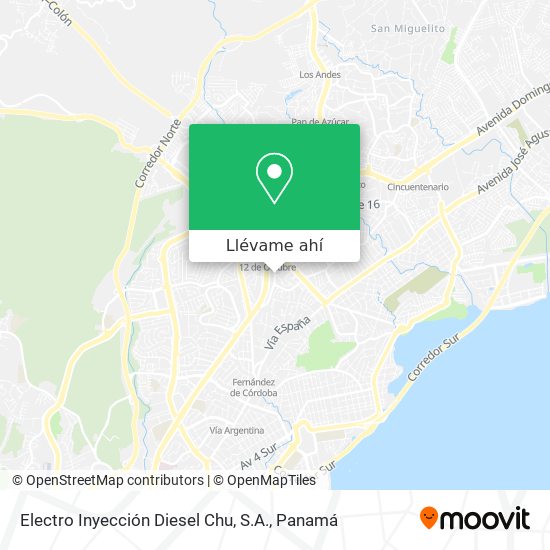 Mapa de Electro Inyección Diesel Chu, S.A.