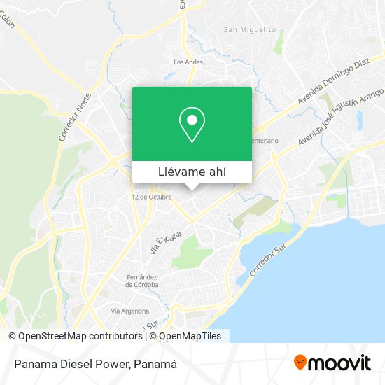 Mapa de Panama Diesel Power