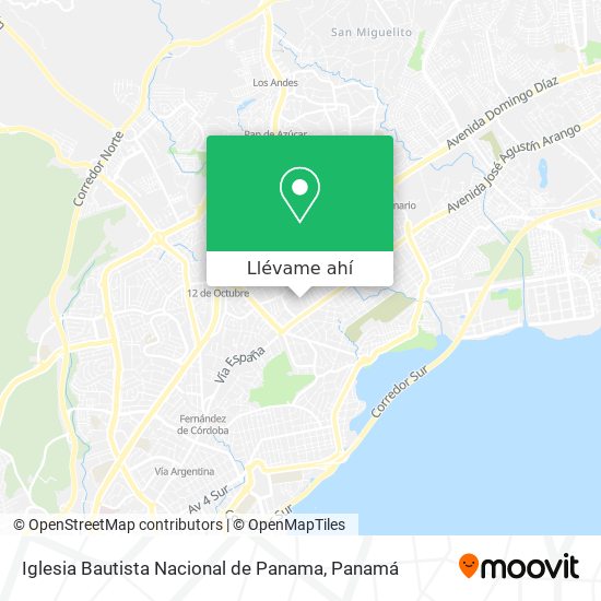 Mapa de Iglesia Bautista Nacional de Panama