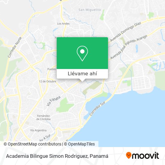 Mapa de Academia Bilingue Simon Rodriguez