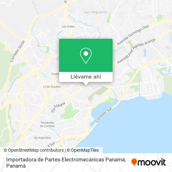 Mapa de Importadora de Partes Electromecánicas Panamá