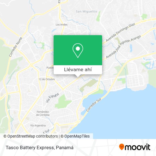 Mapa de Tasco Battery Express