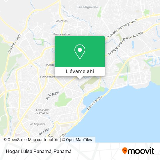 Mapa de Hogar Luisa Panamá