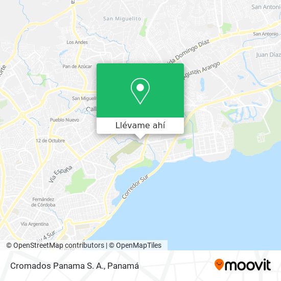 Mapa de Cromados Panama S. A.