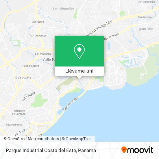 Mapa de Parque Industrial Costa del Este