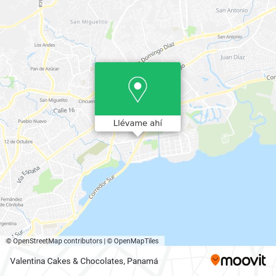 Mapa de Valentina Cakes & Chocolates