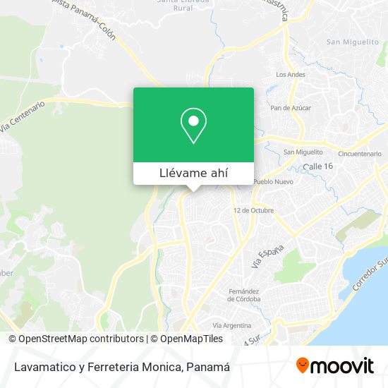 Mapa de Lavamatico y Ferreteria Monica