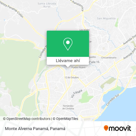 Mapa de Monte Alverna Panamá