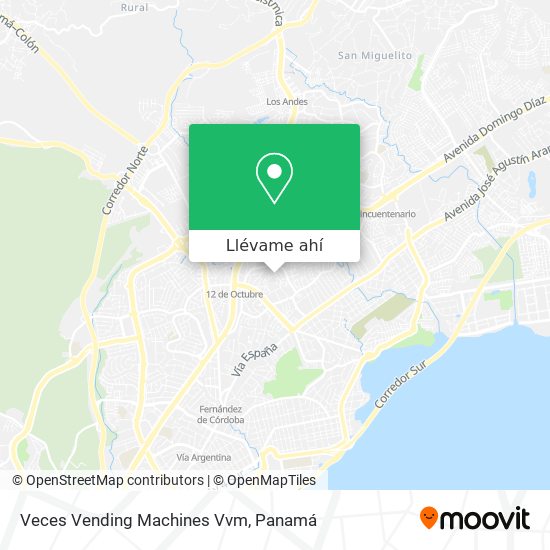 Mapa de Veces Vending Machines Vvm