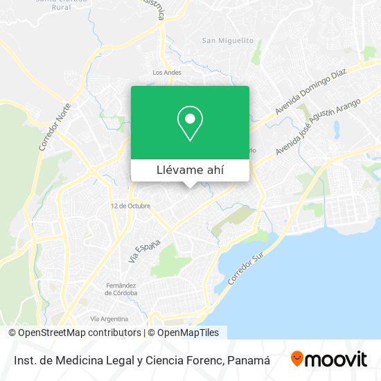 Mapa de Inst. de Medicina Legal y Ciencia Forenc