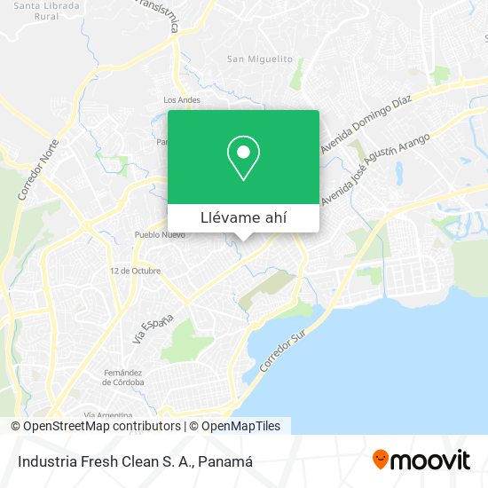 Mapa de Industria Fresh Clean S. A.