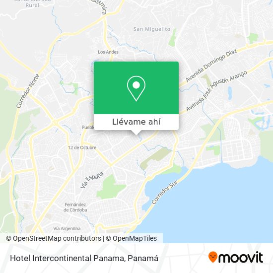 Mapa de Hotel Intercontinental Panama
