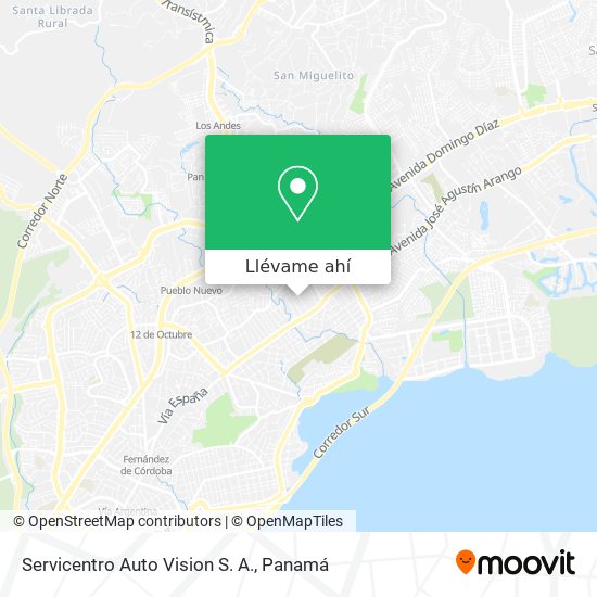 Mapa de Servicentro Auto Vision S. A.