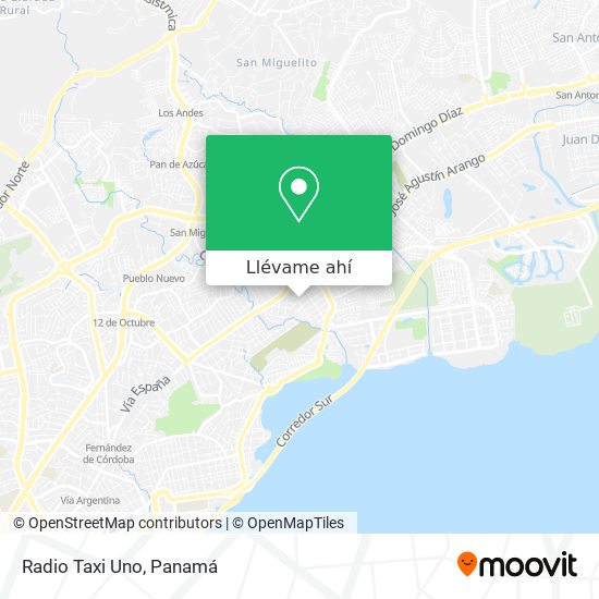 Mapa de Radio Taxi Uno