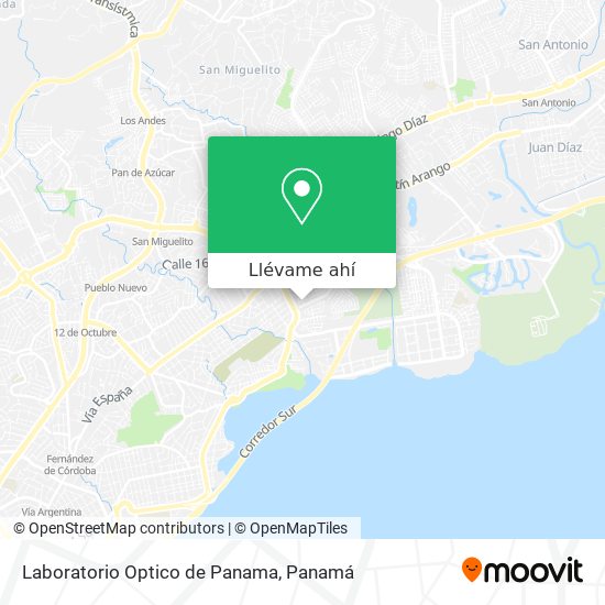 Mapa de Laboratorio Optico de Panama