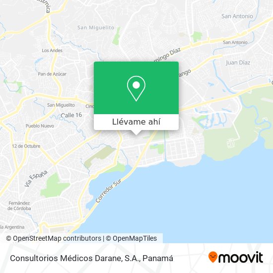 Mapa de Consultorios Médicos Darane, S.A.