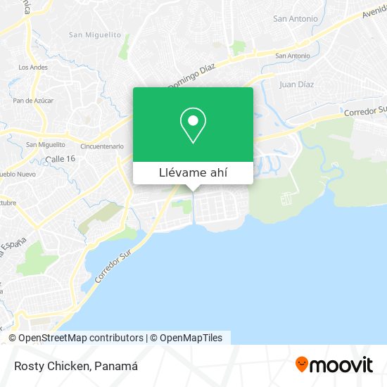 Mapa de Rosty Chicken