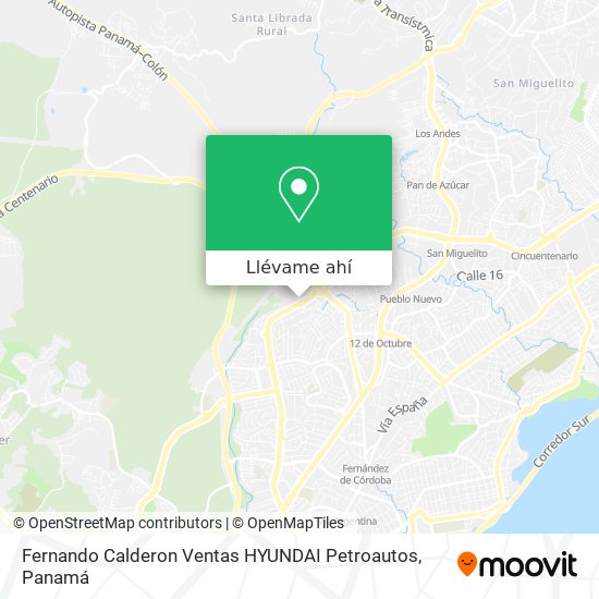 Mapa de Fernando Calderon Ventas HYUNDAI Petroautos