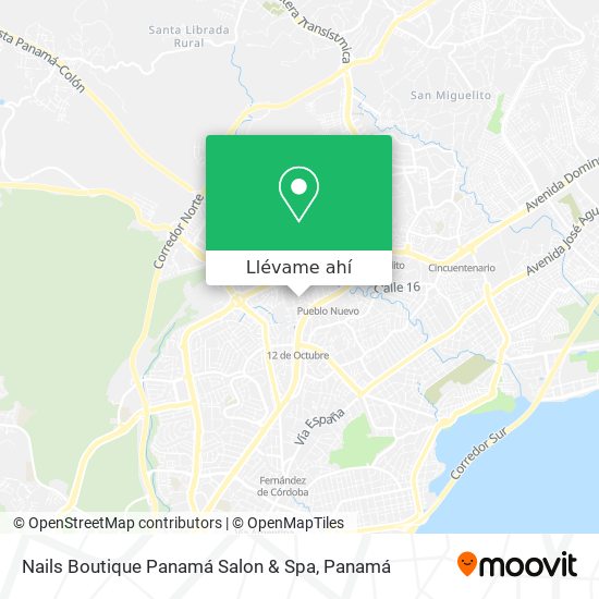 Mapa de Nails Boutique Panamá Salon & Spa