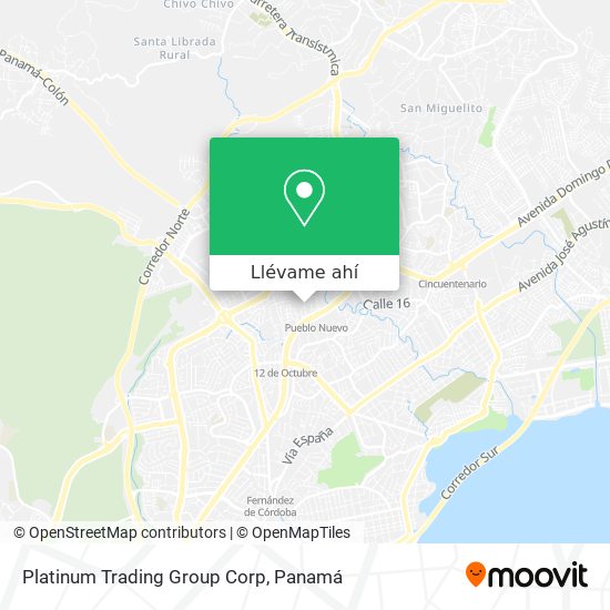 Mapa de Platinum Trading Group Corp