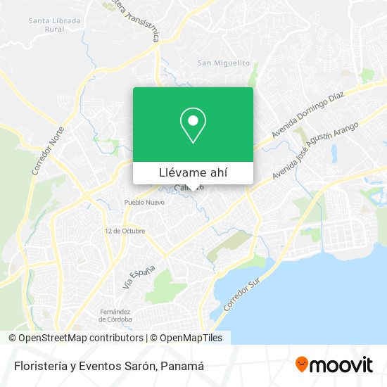Mapa de Floristería y Eventos Sarón