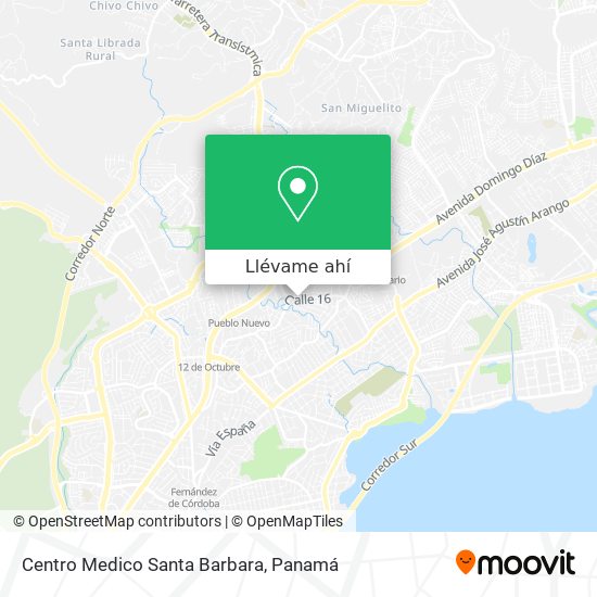 Mapa de Centro Medico Santa Barbara