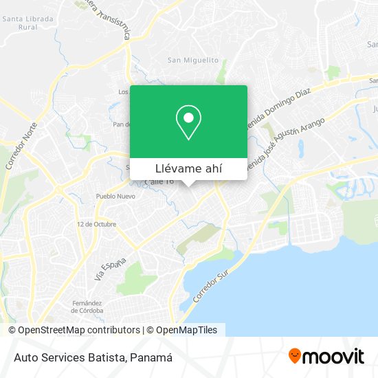 Mapa de Auto Services Batista