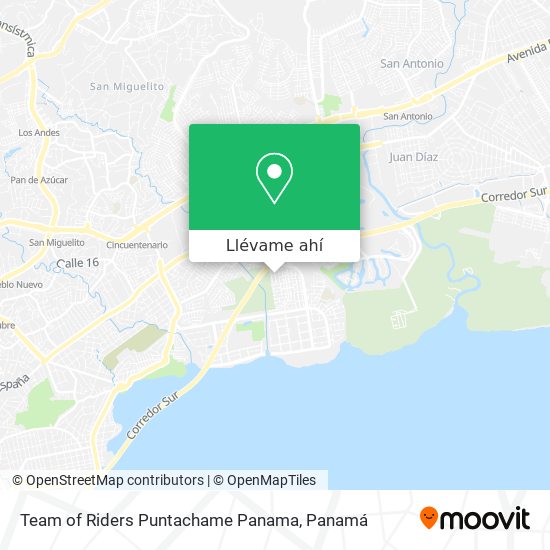 Mapa de Team of Riders Puntachame Panama