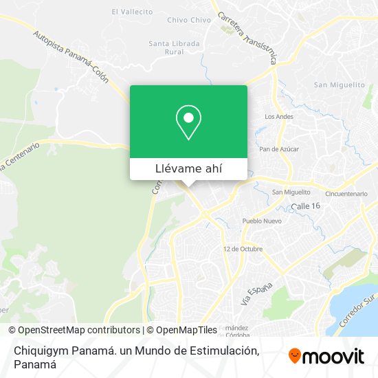 Mapa de Chiquigym Panamá. un Mundo de Estimulación
