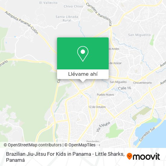 Mapa de Brazilian Jiu-Jitsu For Kids in Panama - Little Sharks