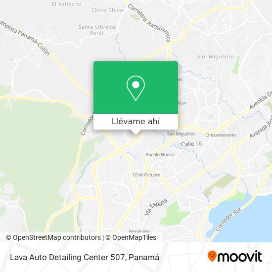 Mapa de Lava Auto Detailing Center 507