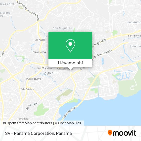 Mapa de SVF Panama Corporation