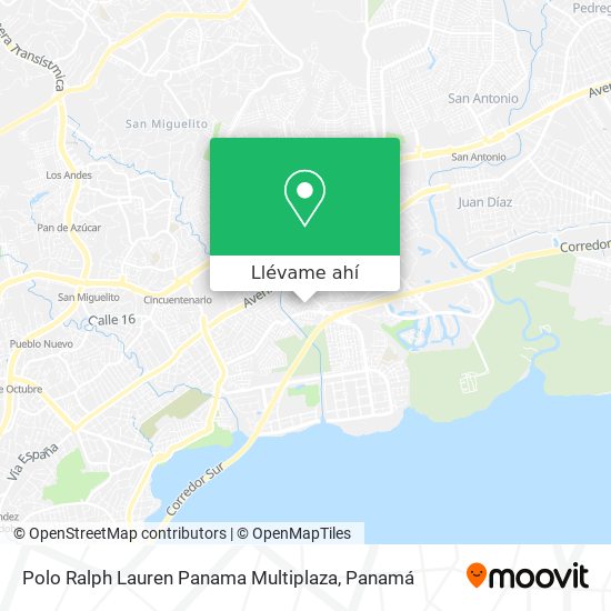 Mapa de Polo Ralph Lauren Panama Multiplaza