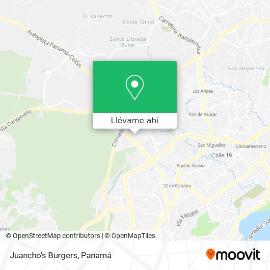 Mapa de Juancho's Burgers