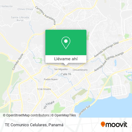 Mapa de TE Comunico Celulares